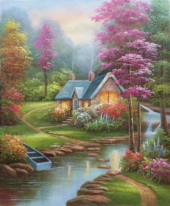 mau ve tranh tuong phong khac dep