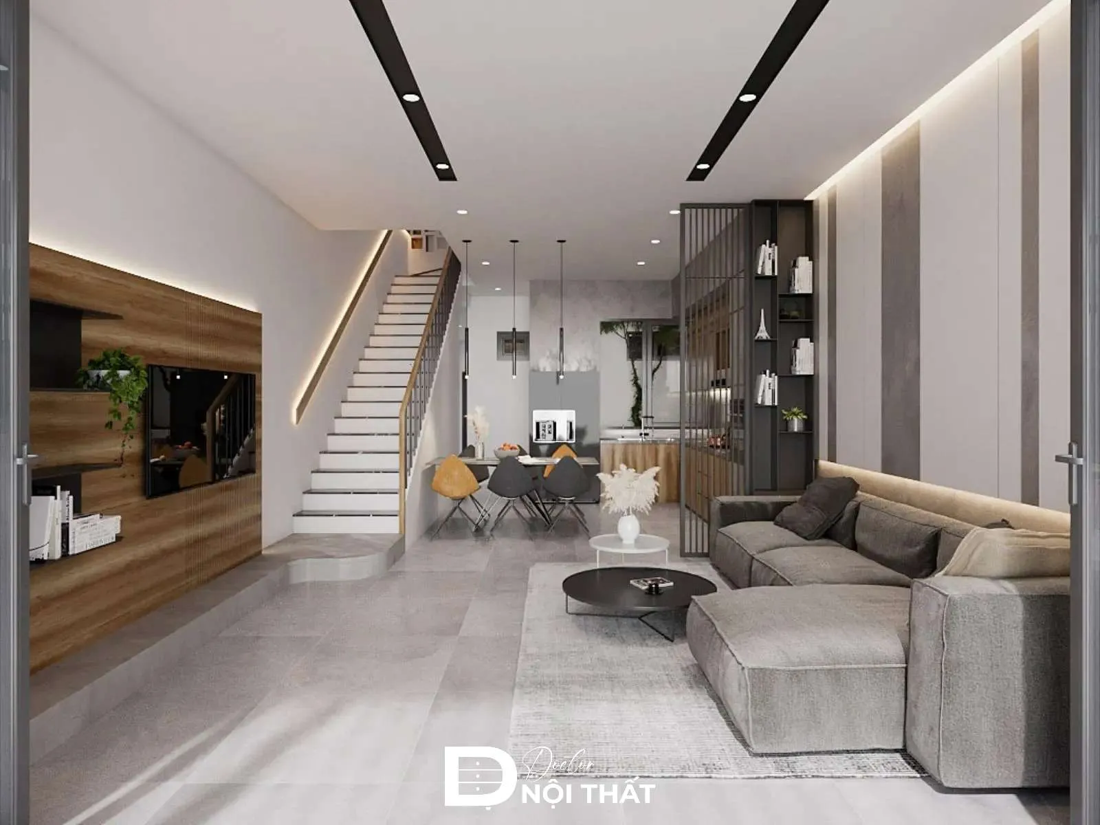 Trần thạch cao cho nhà ống