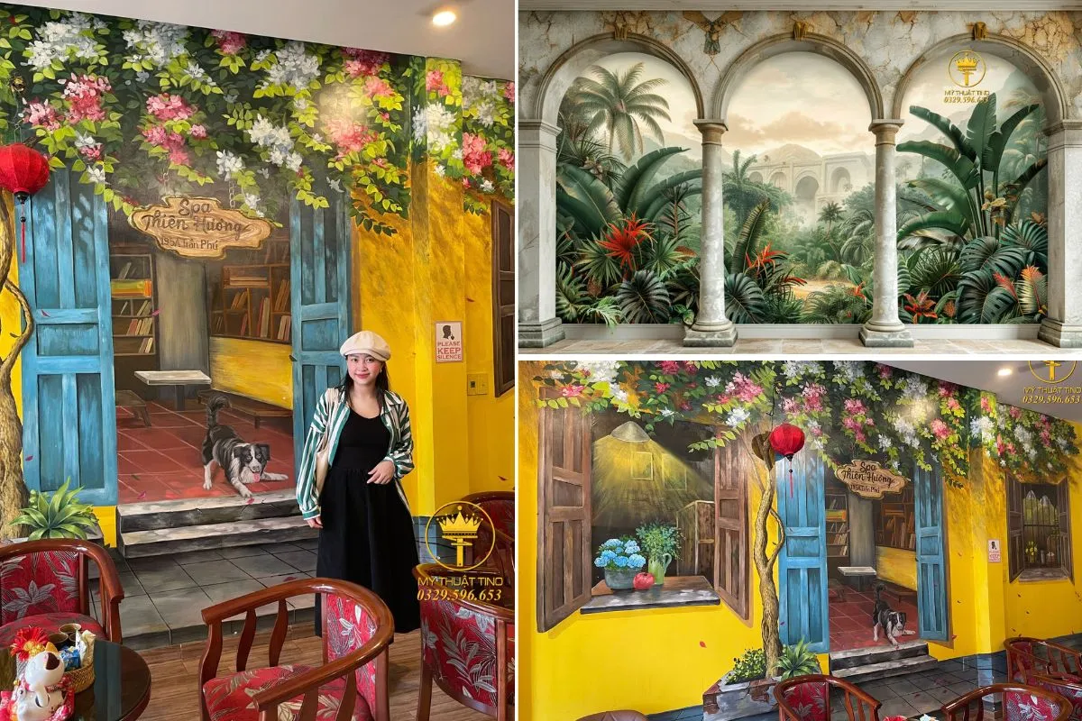 Tranh tường phòng khách hiện đại