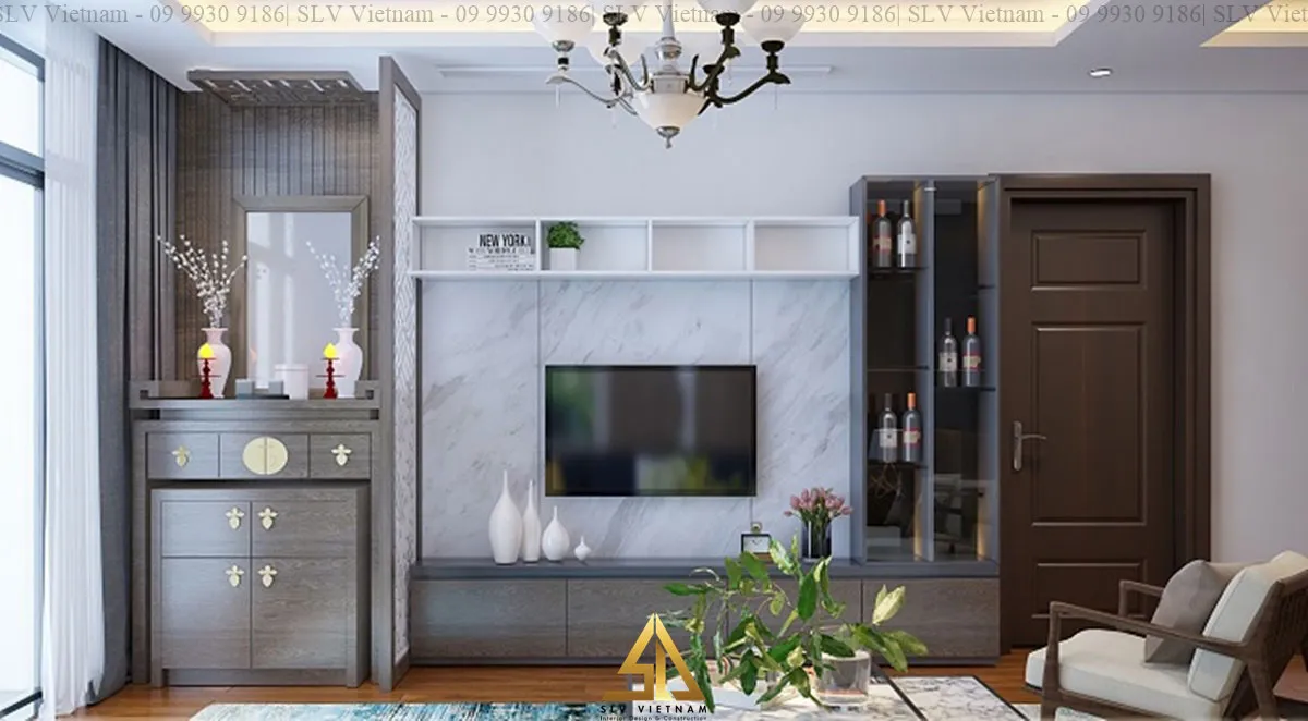 Bàn thờ nhỏ đặt trong không gian có diện tích hạn chế