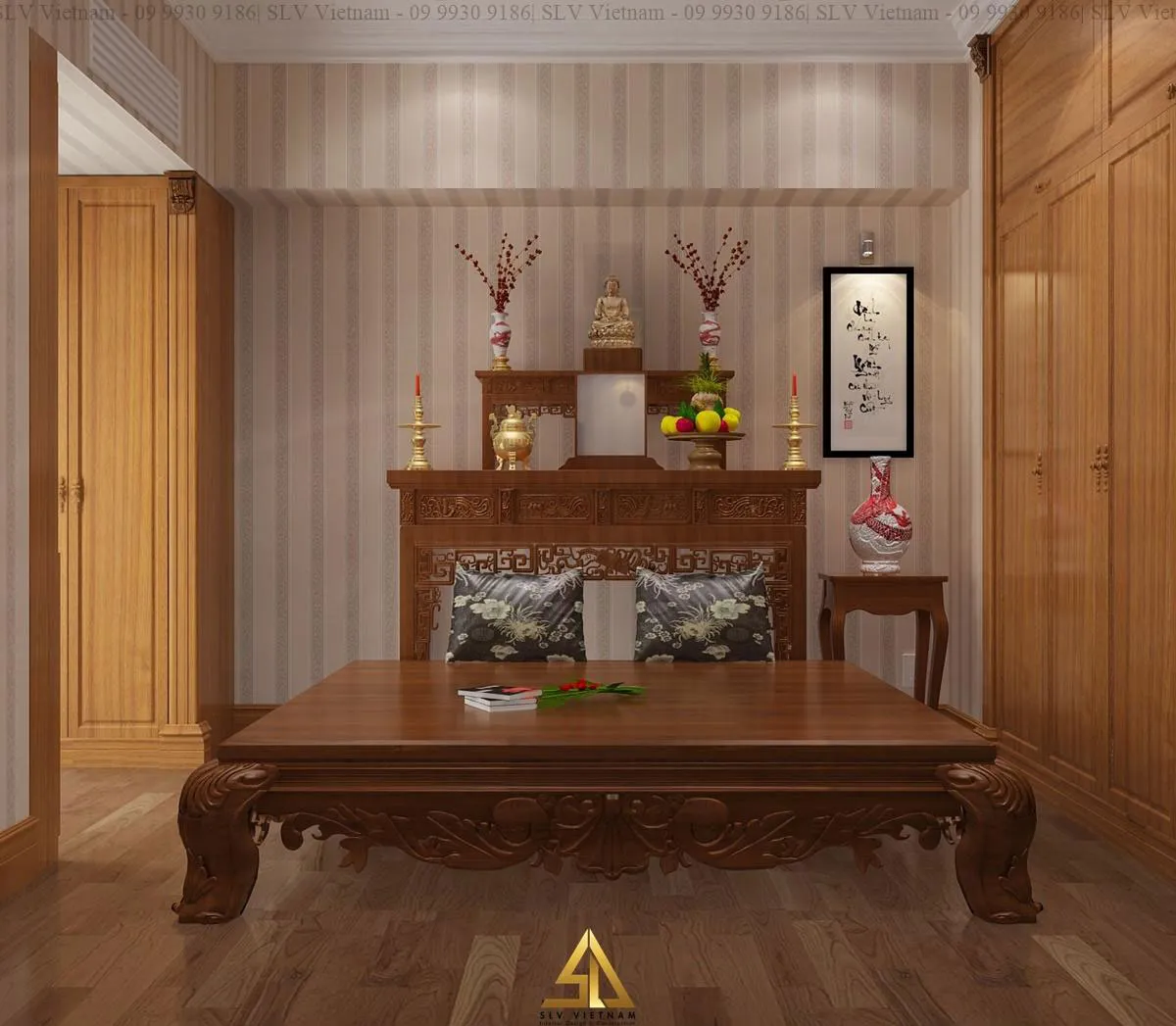 Bày trí vật phẩm cho bàn thờ hợp lý