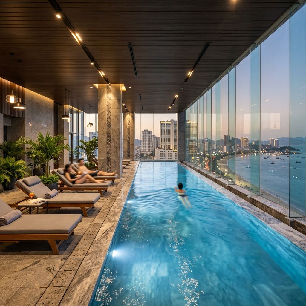 Bể bơi ngoài trời sát biển Long Hải