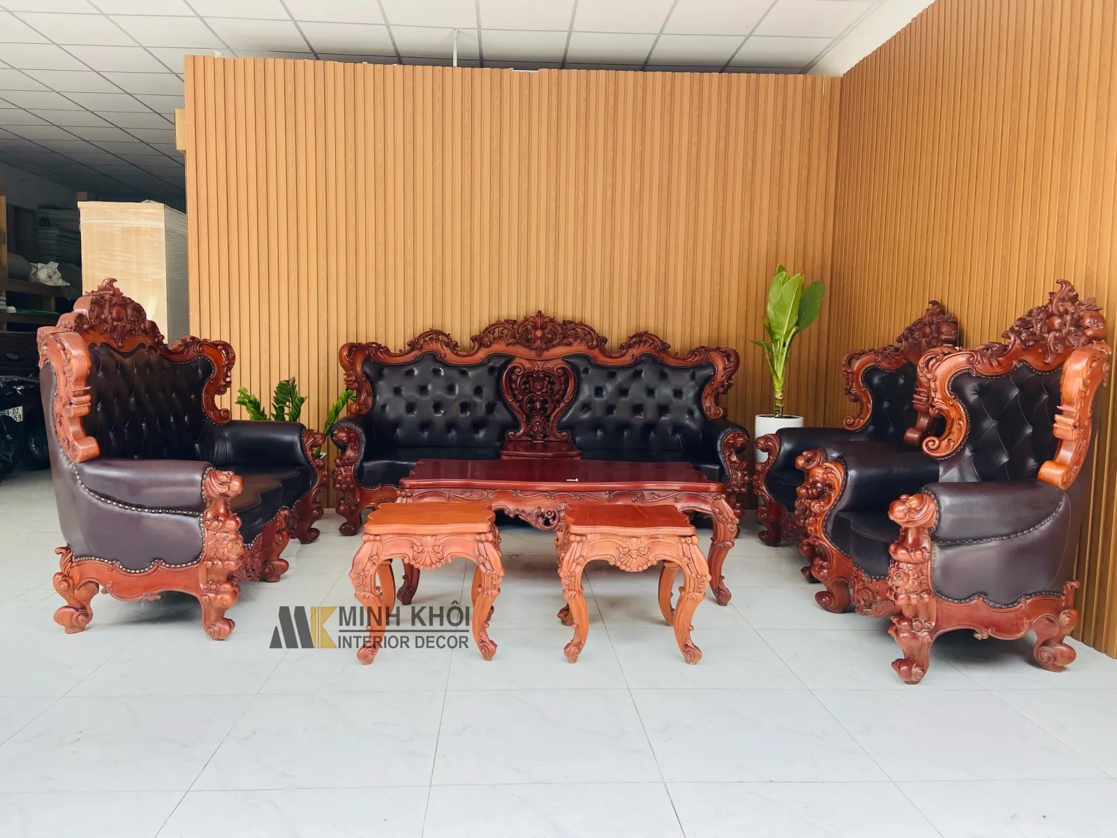 Bộ Salon Nữ Hoàng 7 Món Bọc Da Cao Cấp - SL925