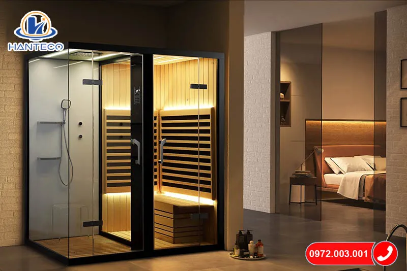 Mẫu thiết kế phòng xông hơi khô kết hợp ướt