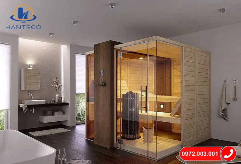 Mẫu phòng xông hơi hình chữ nhật tiêu chuẩn