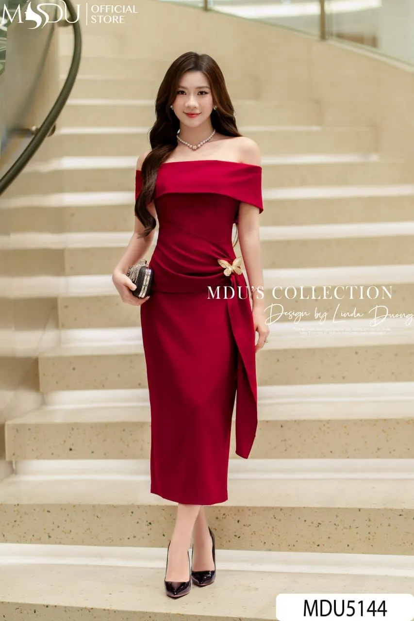 Các Kiểu Dáng Đầm Body Dự Tiệc Cưới Sang Trọng Đẹp Mê Hồn - Đầm Body Trễ Vai