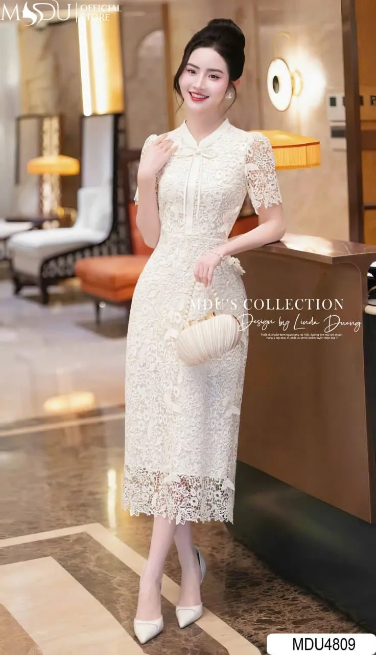 Các Kiểu Dáng Đầm Body Dự Tiệc Cưới Sang Trọng Đẹp Mê Hồn - Đầm Body Phối Ren