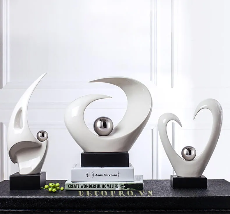 Đồ trang trí nhà hiện đại trắng