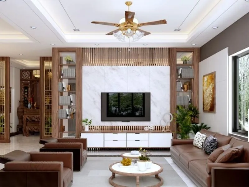 Vách ngăn kệ tivi phù hợp với căn hộ nhỏ