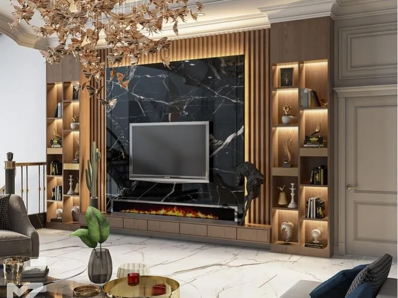 Chọn vật liệu vách ngăn kệ tivi phù hợp nhu cầu