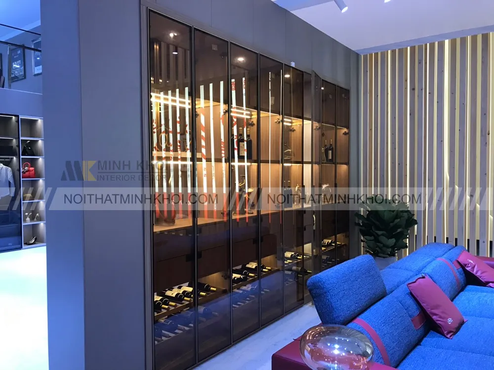 Lợi ích của tủ rượu âm tường phòng khách