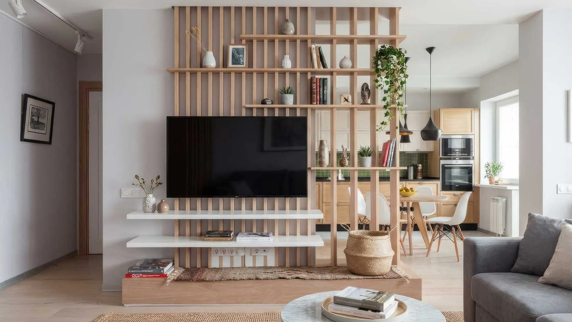 mẫu vách gỗ dựng đứng kết hợp thanh ngang