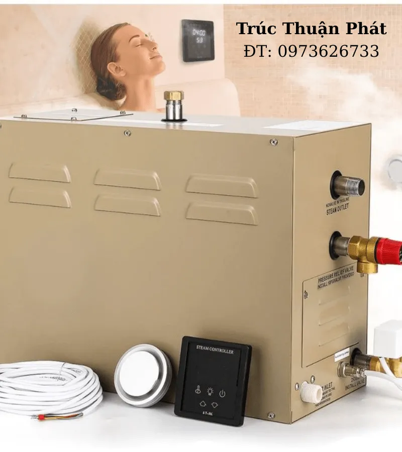 Là quá trình đun sôi và tạo ra hơi nước đưa vào phòng xông – Lắp máy xông hơi ướt giá rẻ ở Đà Nẵng