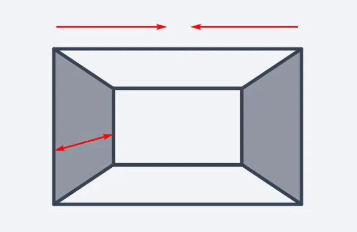 Minh họa cách phối màu sơn phòng khách rộng