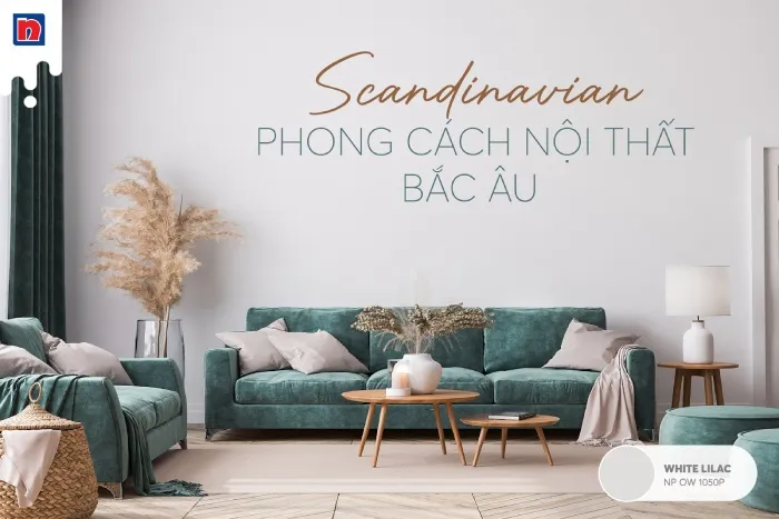 Phối màu sơn phòng khách theo phong cách Bắc Âu