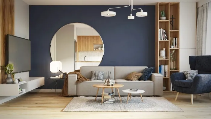 Phối màu sơn phòng khách theo phong cách hiện đại