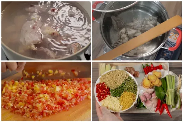 Sơ chế nguyên liệu nấu lẩu