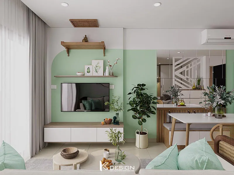 Kệ tivi thiết kế đơn giản làm từ chất liệu gỗ công nghiệp