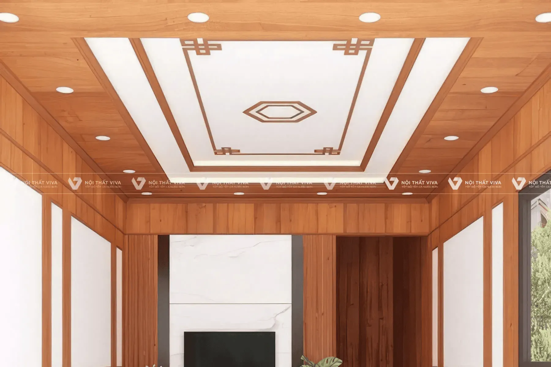 Trần gỗ công nghiệp giá tốt