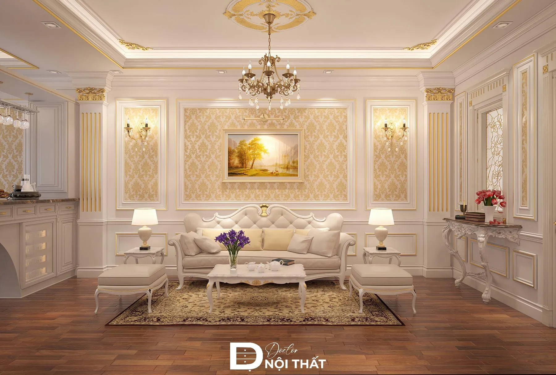 Trần thạch cao tân cổ điển