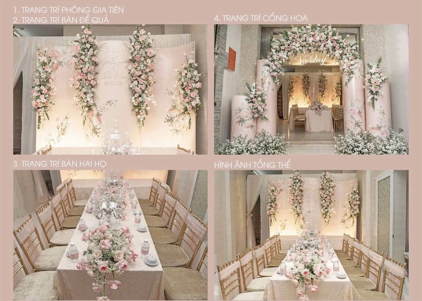 Trang trí lễ gia tiên Yame Wedding