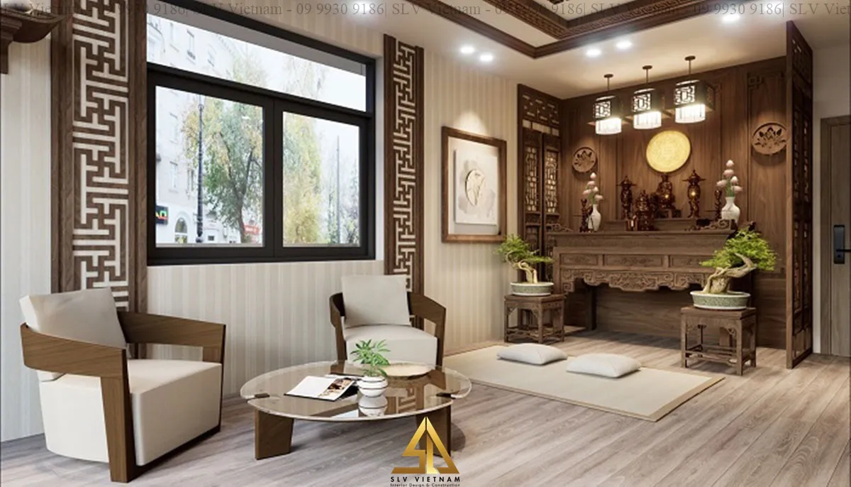 Tủ lớn đặt trong phòng khách hiện đại