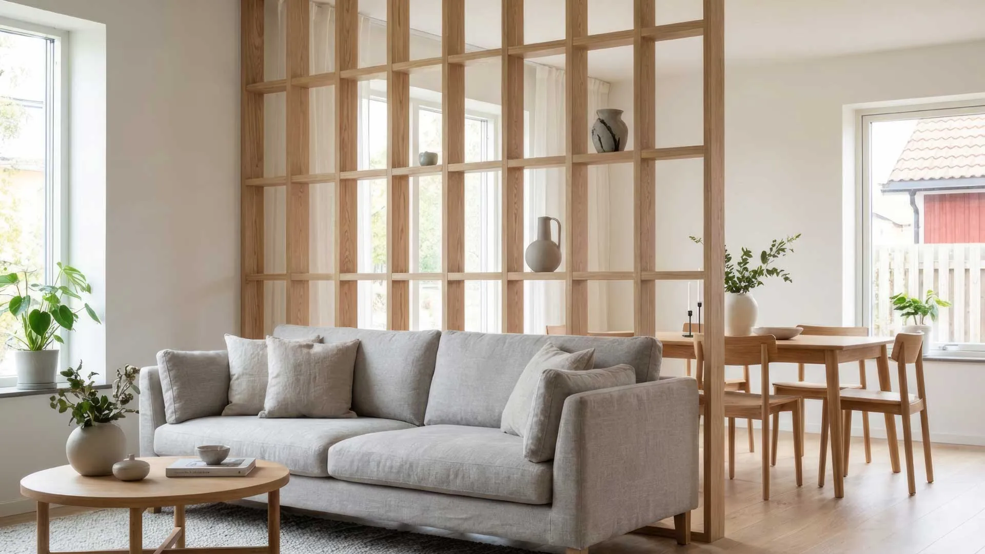 vách gỗ dựng đứng kết hợp thanh ngang